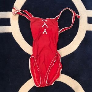 Red Women's Size 10 Baja Blue Swimsuit